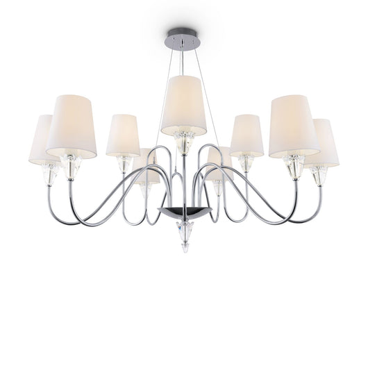 Lampadario Modern in Metallo Florero Cromo