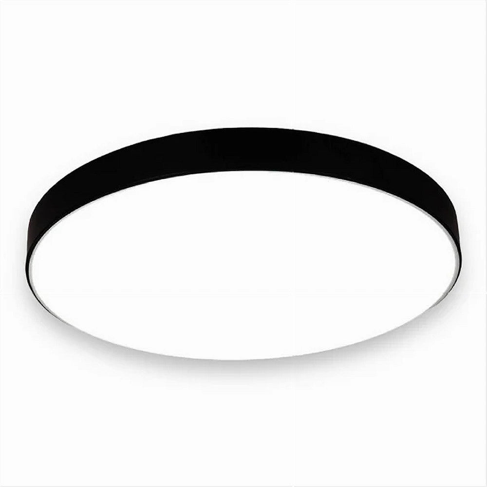 Trade Shop - Plafoniera Led 70w Rotonda Lampada Da Soffitto Nero Lampadario Luce Fredda 02591 -