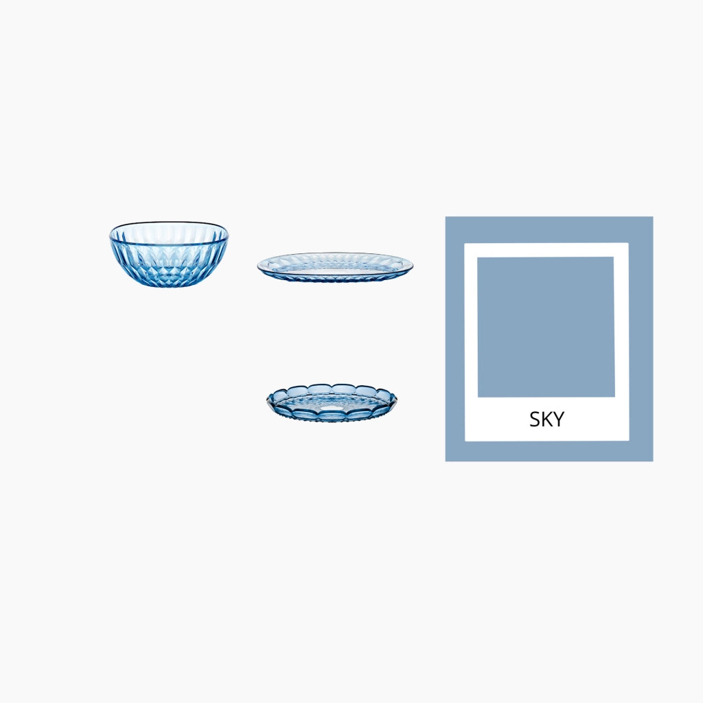 Vassoio ovale grande 45x26,5x3,3 cm azzurro cielo