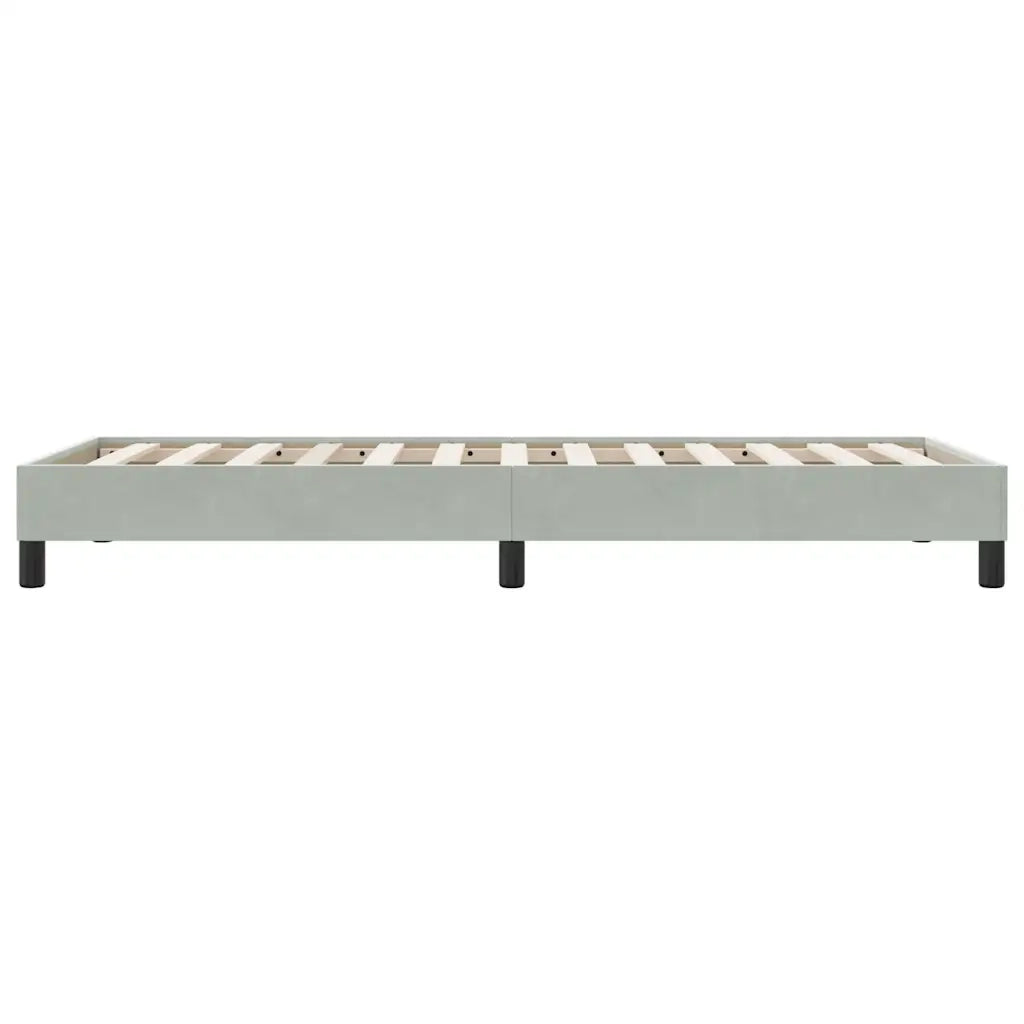 vidaXL Giroletto Molle senza Materasso Grigio Chiaro 90x210 cm Velluto