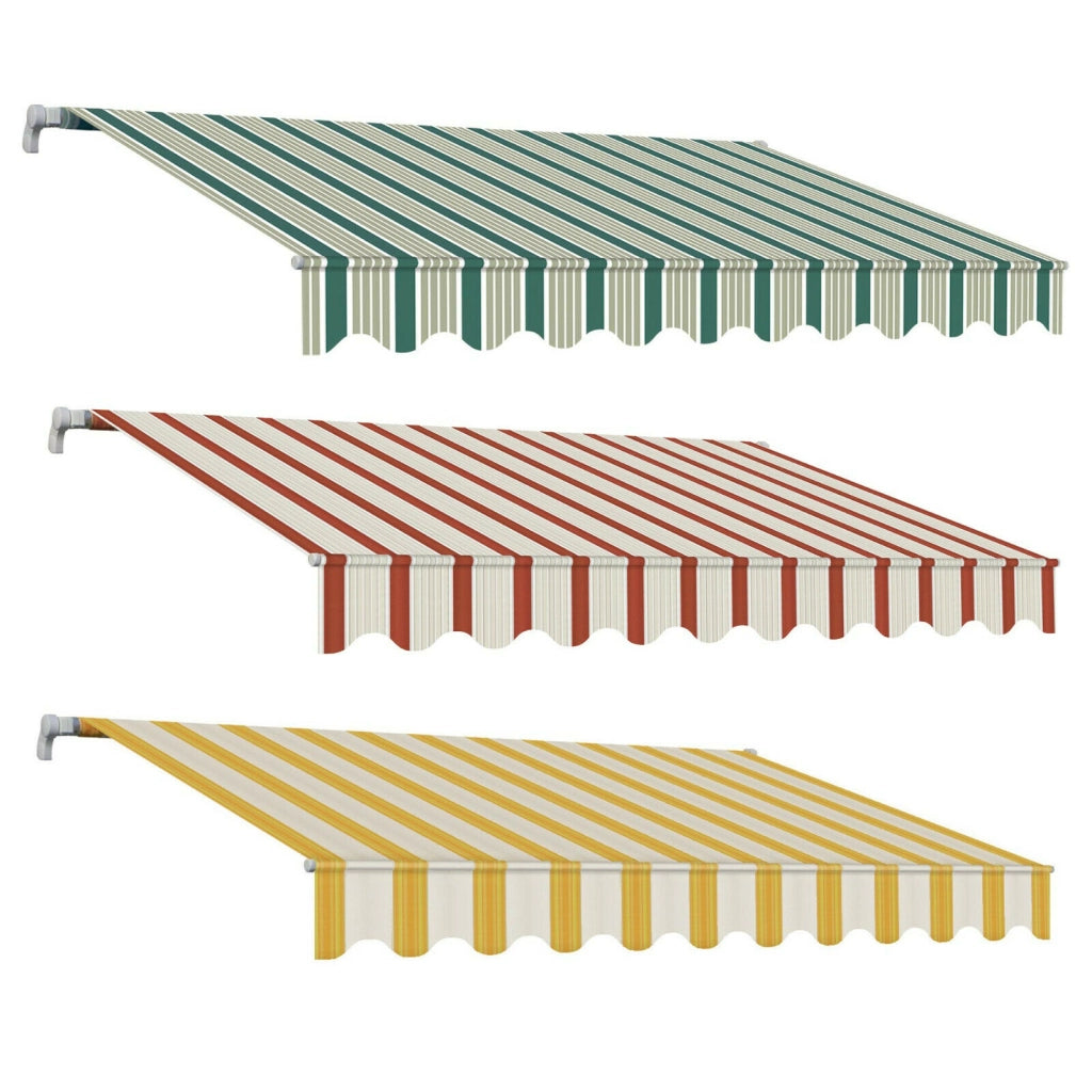 Tende da sole a Bracci Balcone Alluminio Avvolgibile a Barra quadra San Giorgio Dimensioni: 4 x 3 m, Colore: Beige