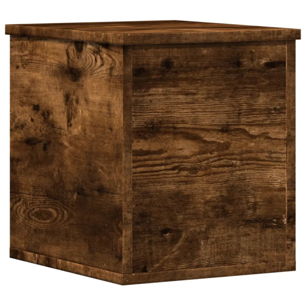 vidaXL Contenitore Portaoggetti Rovere Fumo 30x35x35 cm in Truciolato