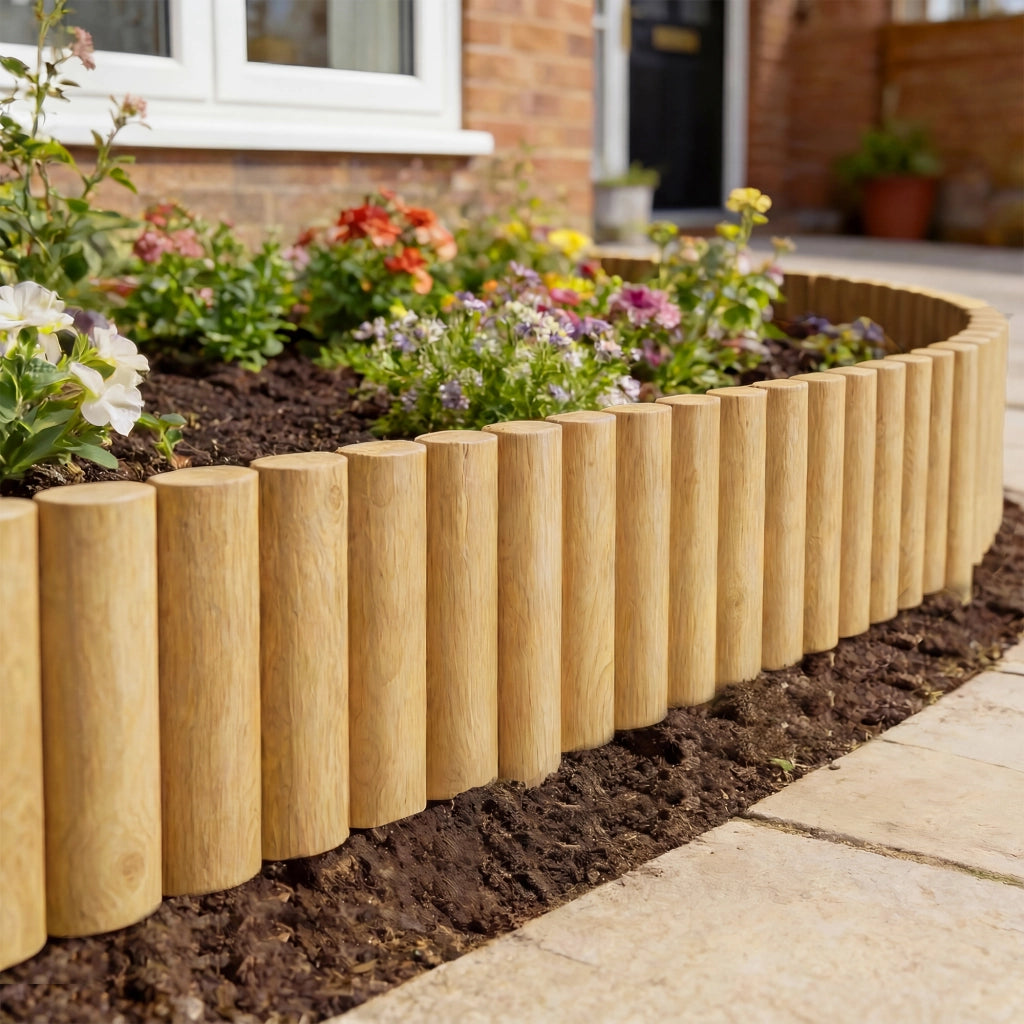 Recinzione da giardino in legno ¨C zephmum ¨C marrone 176x30 cm