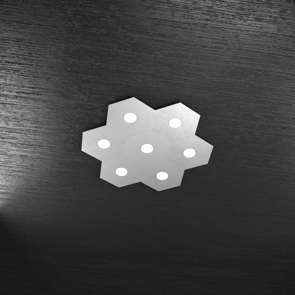 HEXAGON APPLIQUE-PLAFONIERA 7 LUCI GRIGIO 1142-7L-GR