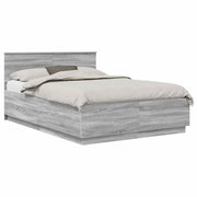 Letto matrimoniale | Letto per adulti | Struttura del letto con testiera Grigio Sonoma 160 x 200 cm