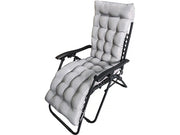 Cuscino per poltrona da giardino in tessuto "Romy" - 164 x 52 x 10 cm - Grigio chiaro
