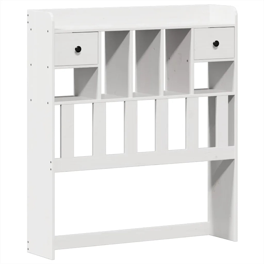 Letto senza Materasso-Struttura Letto Bianco 75x190 in Legno Massello di Pino 733891