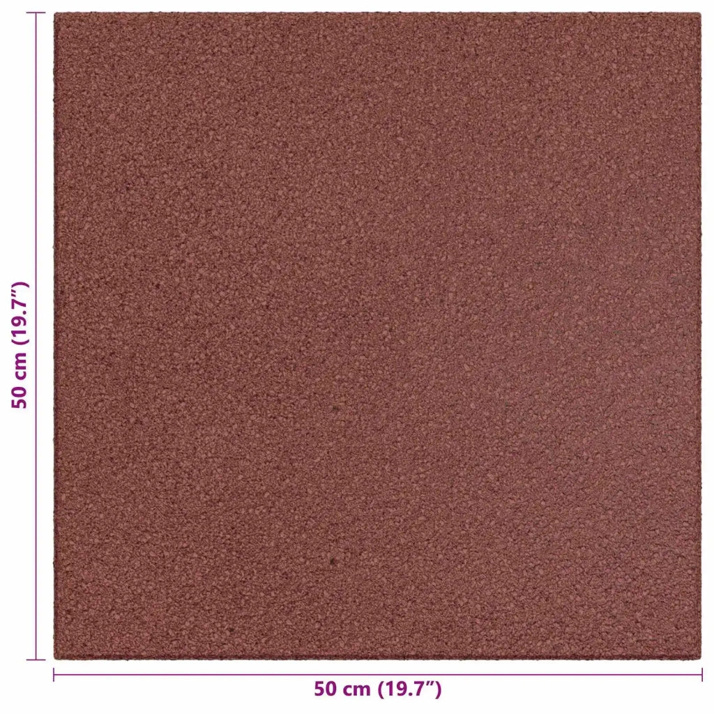 Piastrelle per Protezione dalle Cadute 12 pz Rosso 50 x 50 cm CFW6319940