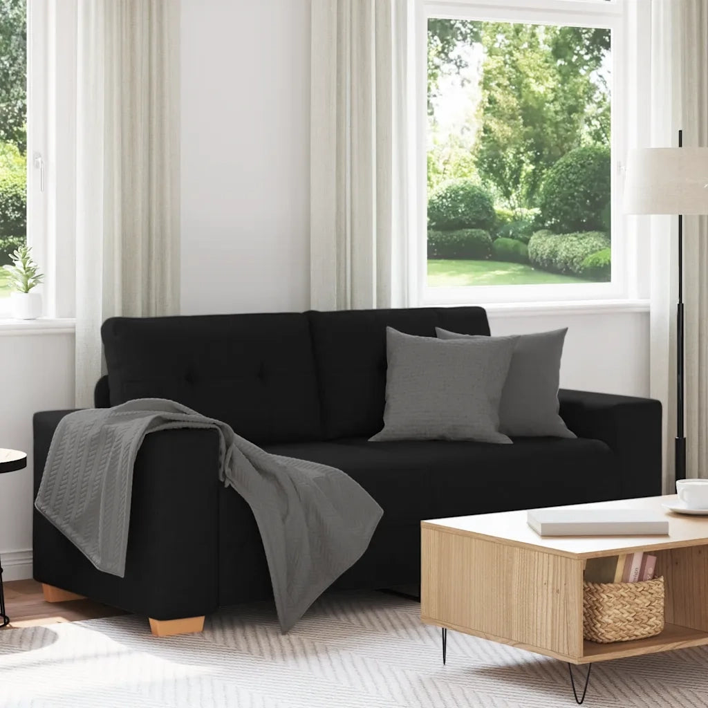 Divano Divanetto Nero 180x77x82 cm in Tessuto 4105080