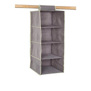 OWIJI Organizer Portaoggetti Appendere Armadio 4 Ripiani 80 x 30 x 30 cm Salvaspazio Divisori Interno Pieghevole Contenitore Vestiti Scarpe