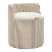 Pouf Dublino in tessuto bianco con contenitore