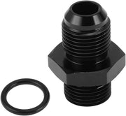 Riduttore di flare maschio - Connettore di combustibile - Connettore universale - Connettore in alluminio con O-ring - Nero - Adatto per auto