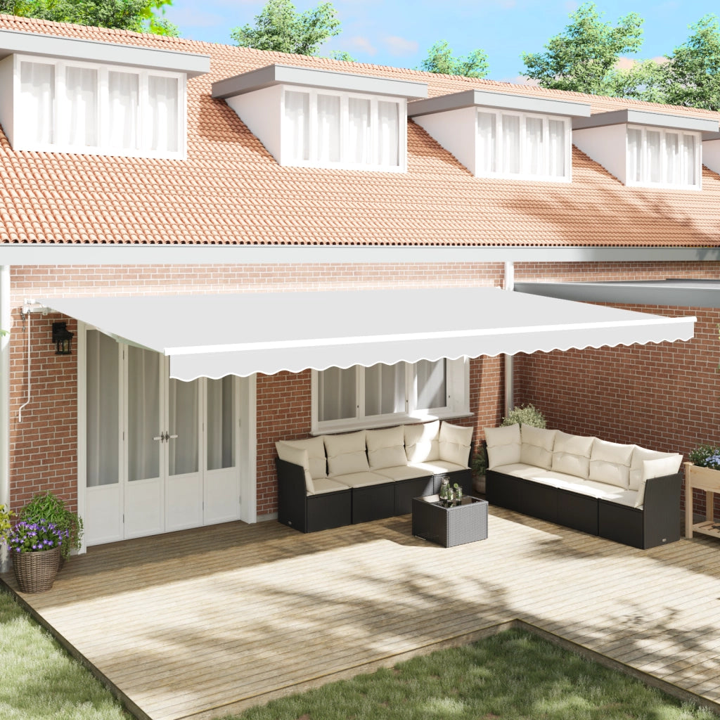 Tenda retrattile automatica  Bianca 600x350 cm
