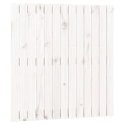 Testiera | Testata da Parete Bianca 82,5x3x90cm in Legno Massello di Pino