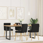 vidaXL Sedie da Pranzo 4 pz Nere in Tessuto