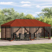 Gazebo con pareti laterali 6 x 3 m Terracotta
