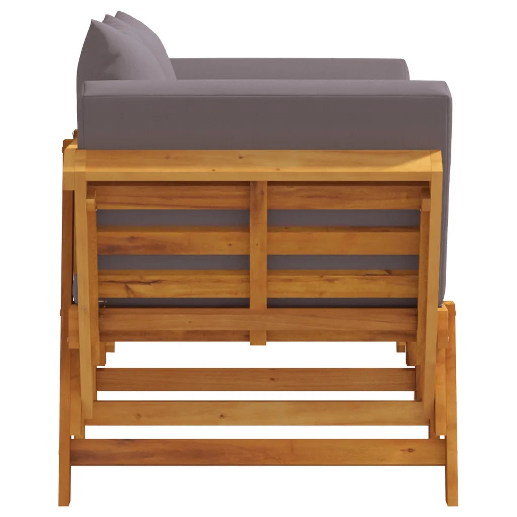 Panchina da Giardino | Panca da Giardino con Cuscini 2-in-1 in Legno di Acacia