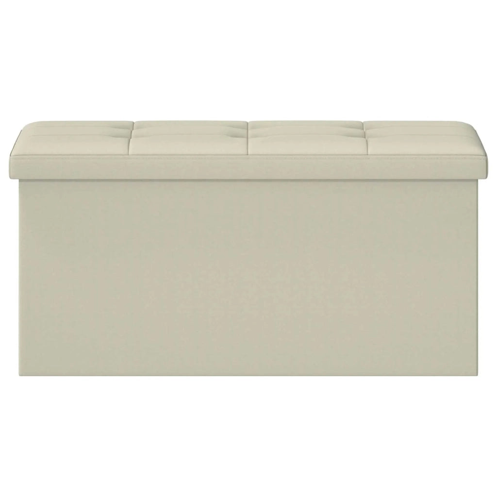 Panchina di stoccaggio pieghevole Bianco Tela 42045231
