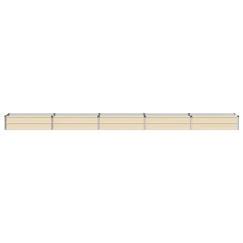 Letto rialzato da giardino Avorio 400 x 40 x 24 cm 8006359