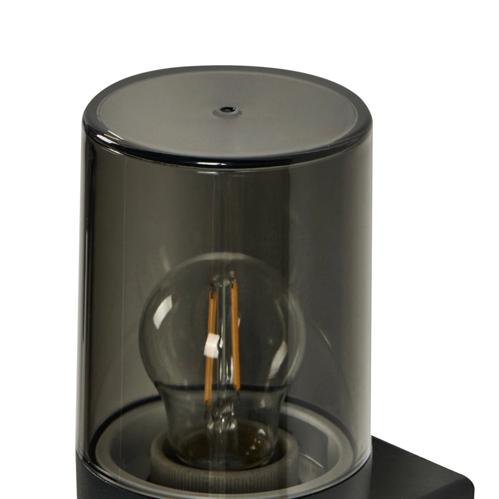 Set di 2 applique da esterno con sensore di movimento in alluminio nero stile moderno