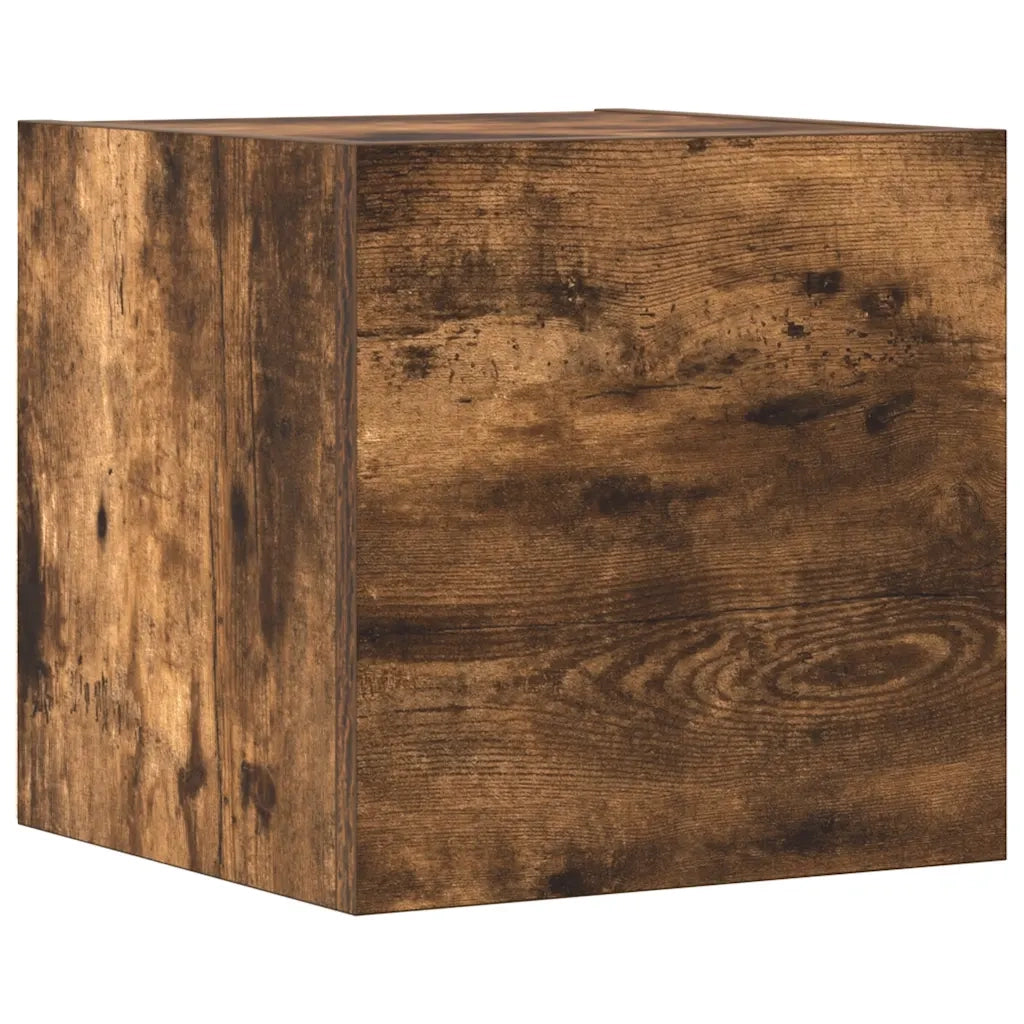 Set di Mobili Porta TV 4 pz Rovere Fumo in Legno Multistrato cod mxl 12150