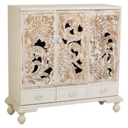 Credenza in legno bianco 115x43x110h