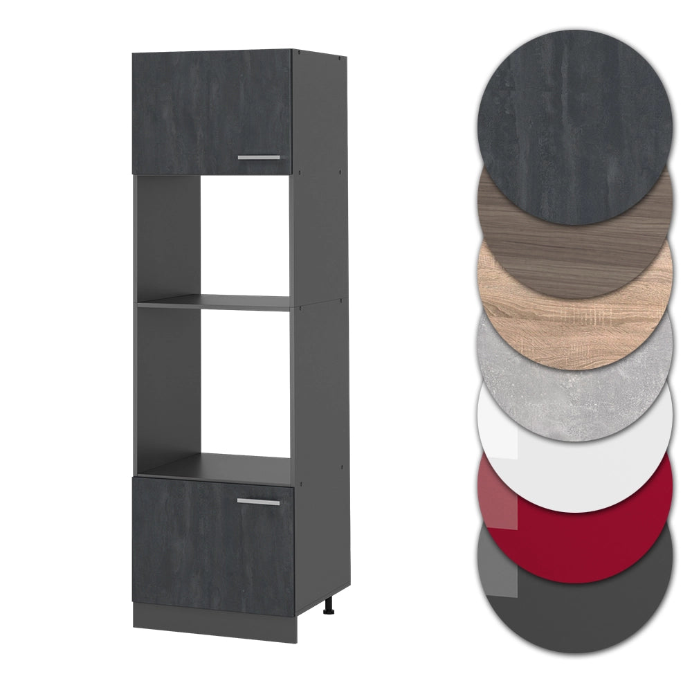 Vicco Set mobili bagno Calcestruzzo nero 60 cm