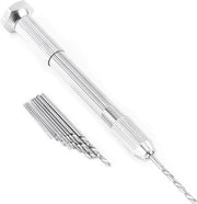 Set di Forbici a Metallo e Legno Bohrino Set Professsionale a Lunghezza Regolabile Grande con Progressione Mini Accu Drilling - Fustella di Forbici a Rapida Montaggio Twist Bohrino Rotativo Attrezzo Argento.