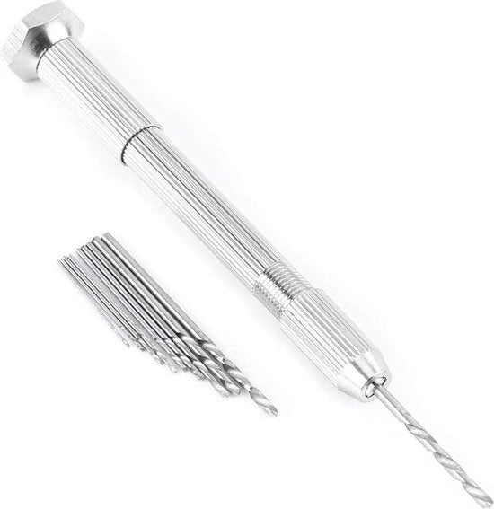 Set di Forbici a Metallo e Legno Bohrino Set Professsionale a Lunghezza Regolabile Grande con Progressione Mini Accu Drilling - Fustella di Forbici a Rapida Montaggio Twist Bohrino Rotativo Attrezzo Argento.