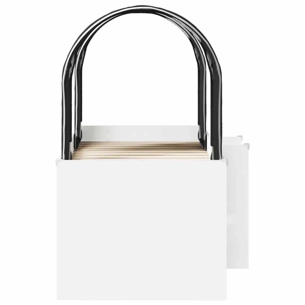 Letto con Tunnel 4 pcs Bianco e Nero Legno ingegnerizzato