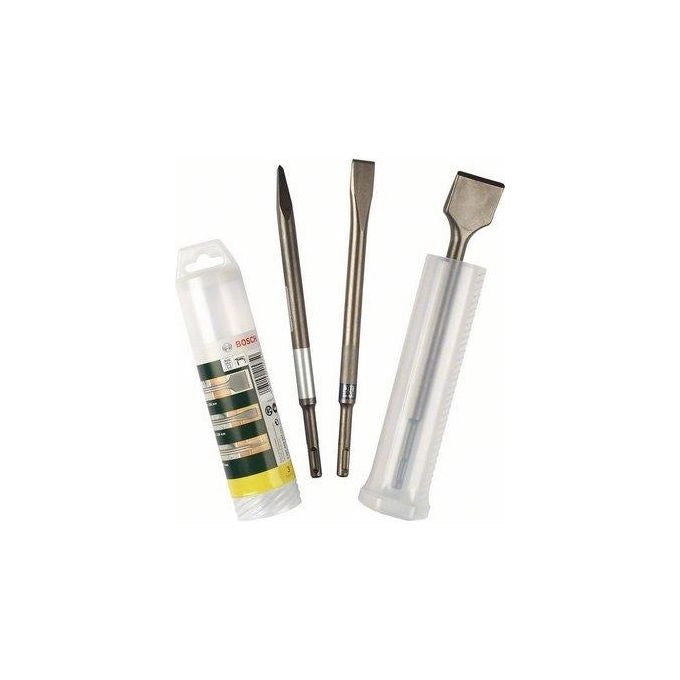 Bosch 2607019457 Set di Scalpelli SDS Plus 3 Pezzi per Calcestruzzo e Muratura 250 mm colore Nero
