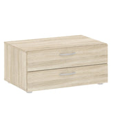 Cassettiera Piatto, Settimino multiuso, Comò camera da letto, Mobile con cassetti, 74x52 h35 cm, Rovere