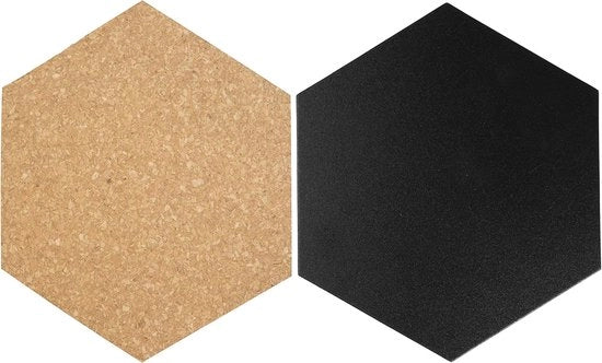 Set di schede per disegno a forma di esagono - 7 pezzi - multicolore