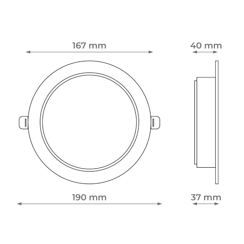Plafoniera LED bagno 18W 2in1 tonda bianca IP54 DPM