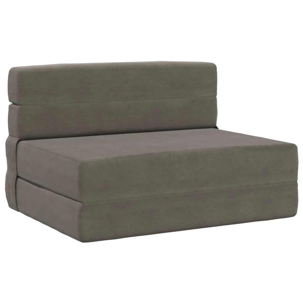 Divano Letto Pieghevole Grigio Chiaro 100 x 80 x 60 cm Tessuto 900114