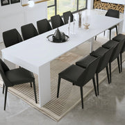 Luisago, Consolle Allungabile 12 Posti, 302x75x90h cm Bianco