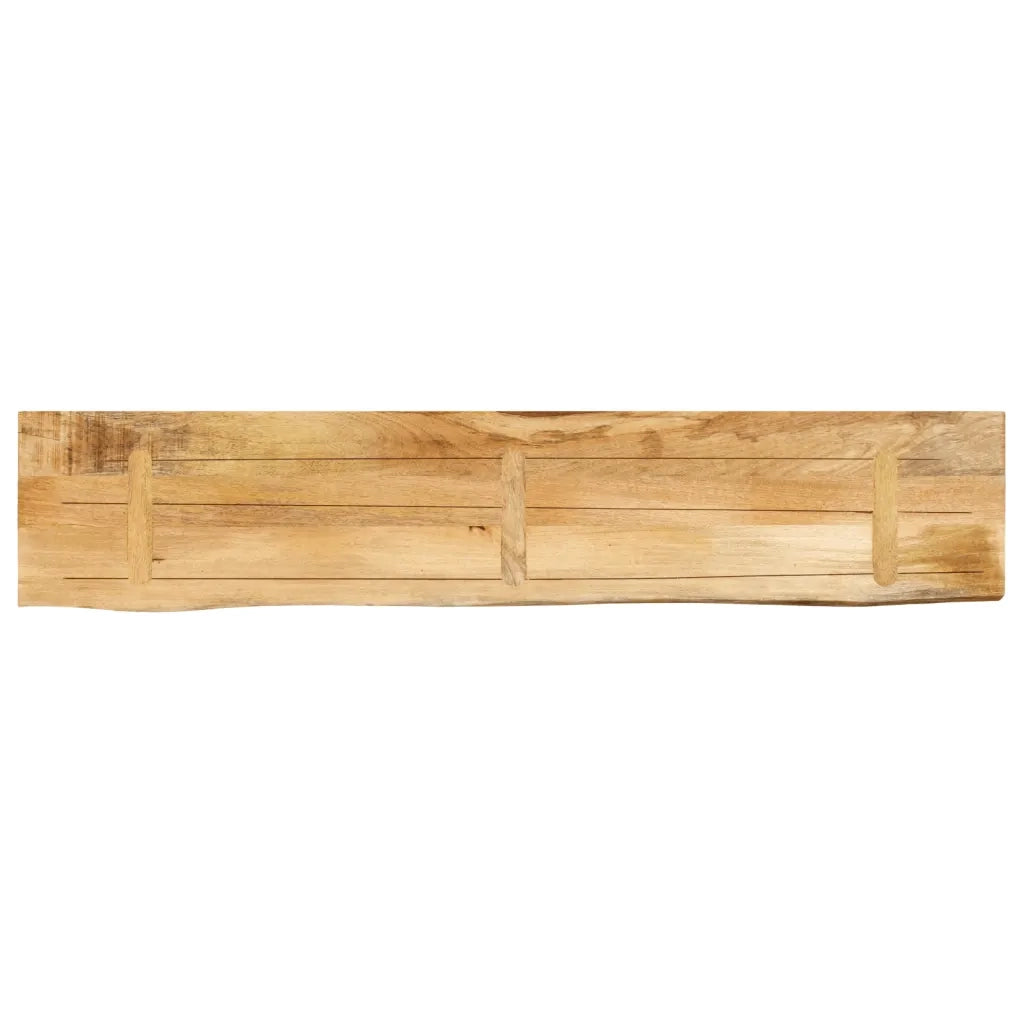 Piano Tavolo 180x40x2,5 cm Bordi Vivi Legno di Mango Grezzo 370353