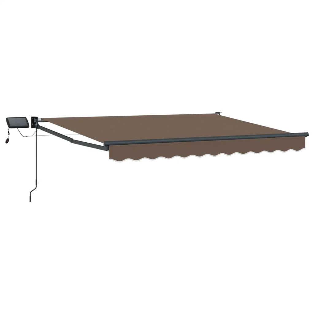 Tenda retrattile manuale con LED Tortora 3426212