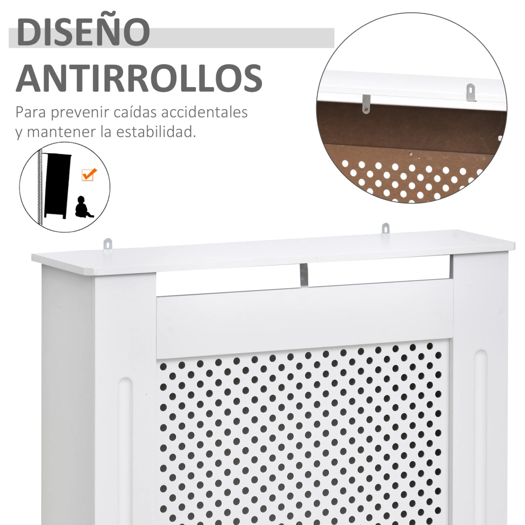 Copriradiatori con Ripiano ¨C zephmum ¨C 78x19x82 cm Bianco