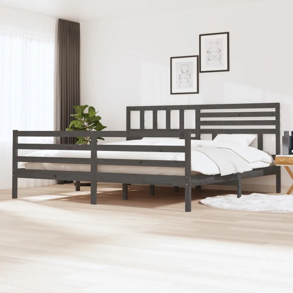 Giroletto Grigio in Legno Massello di Pino 200x200 cm