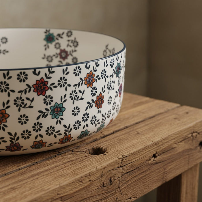 Lavabo Da Appoggio Rea Stefania Fiori