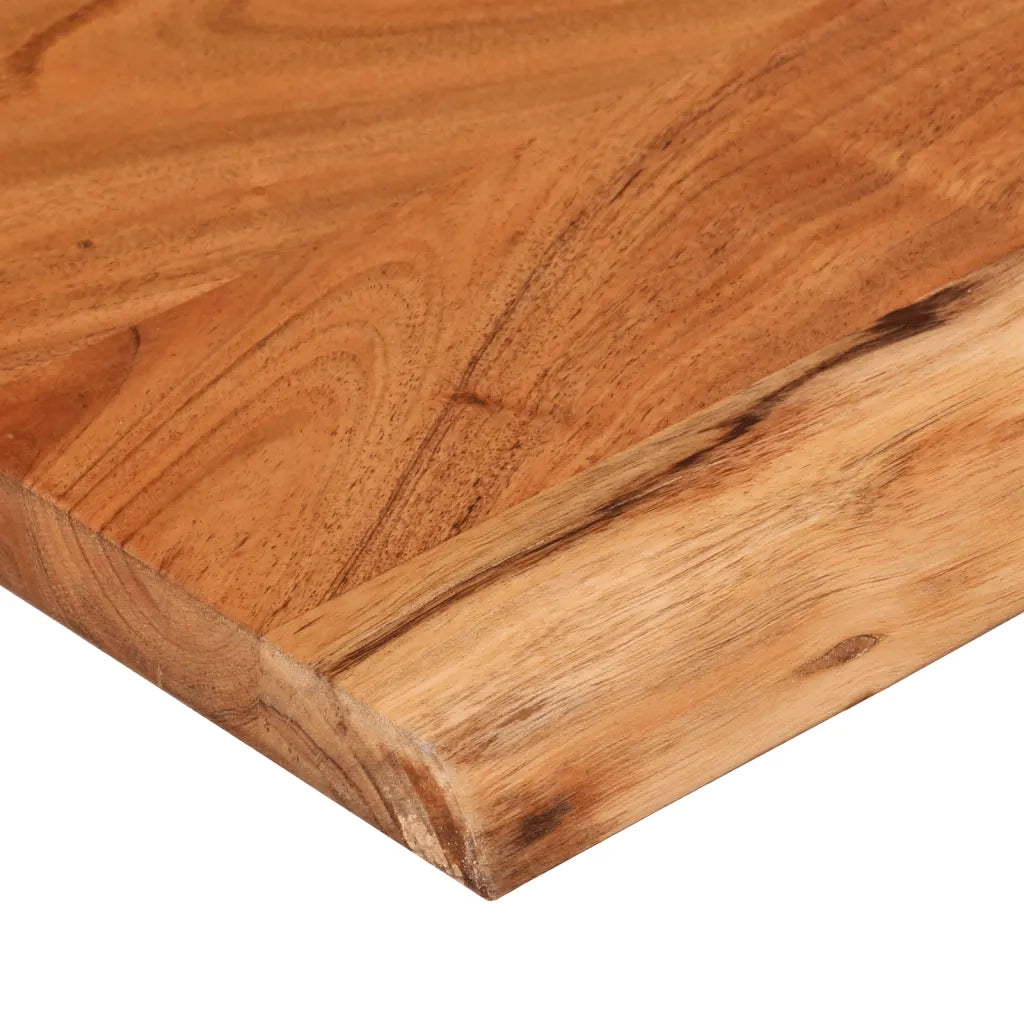 Mensola a Muro 70x20x3,8cm Rettangolare Legno Acacia Bordi Vivi