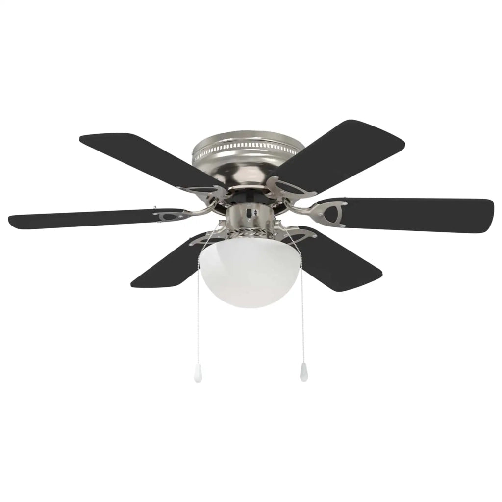 Ventilatore da soffitto con luce Ø 82 cm Nero 42035662
