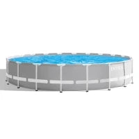 26756NP - Piscina Prisma Frame 610X132 Cm Con Pompa Filtro, Scaletta Doppia, Telo Base E Copertura