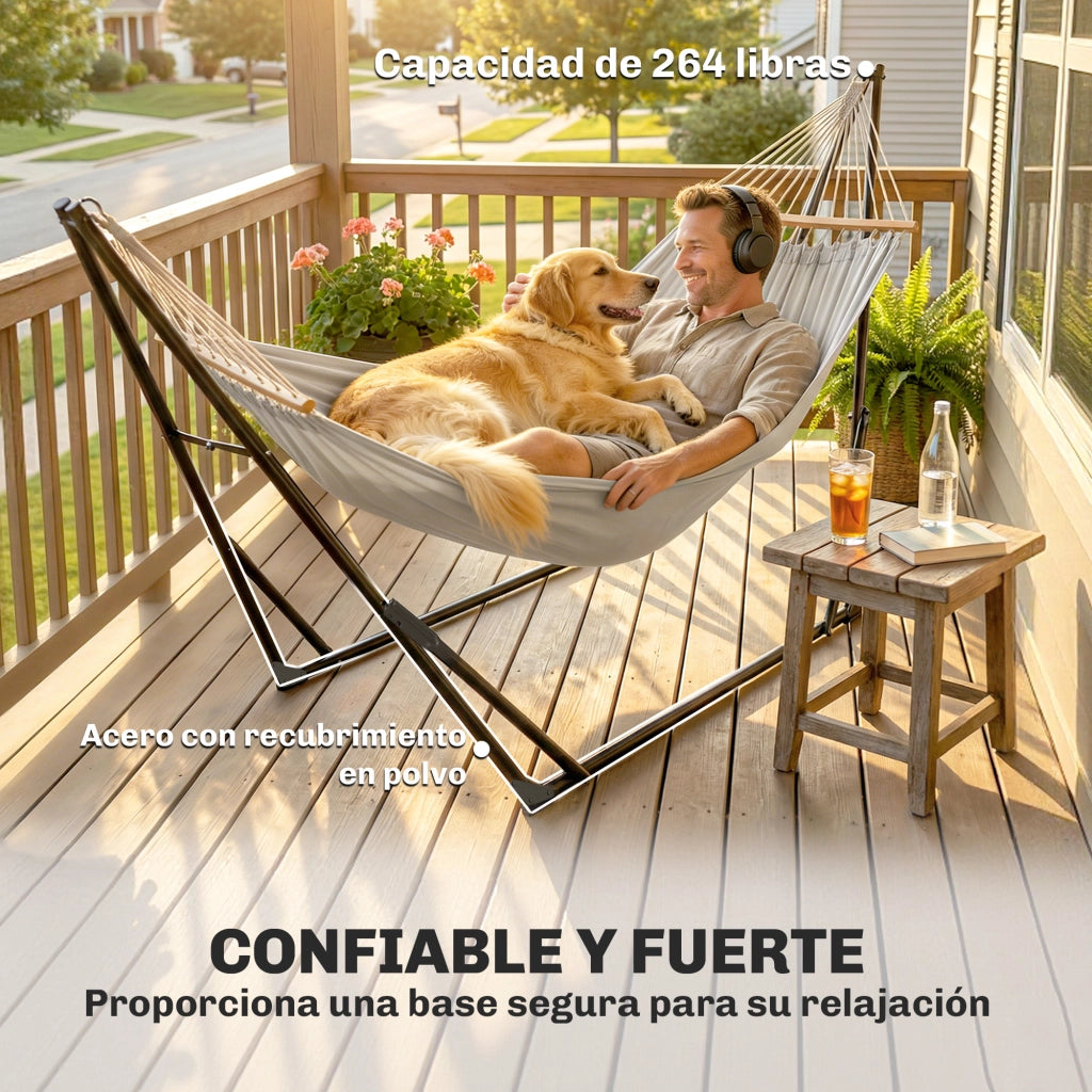 Supporto per Amaca Pieghevole ¨C zephmum ¨C Nero Acero 290 cm