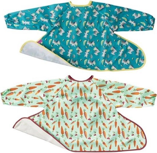 Slab Met Lunghe Maniche – Copertina Da Lattante – Slab Con Borsa Per Imbevimento – 2-Pack – Respira e si Adatta – Per Bambini e Bimbi – Facile da Pulire