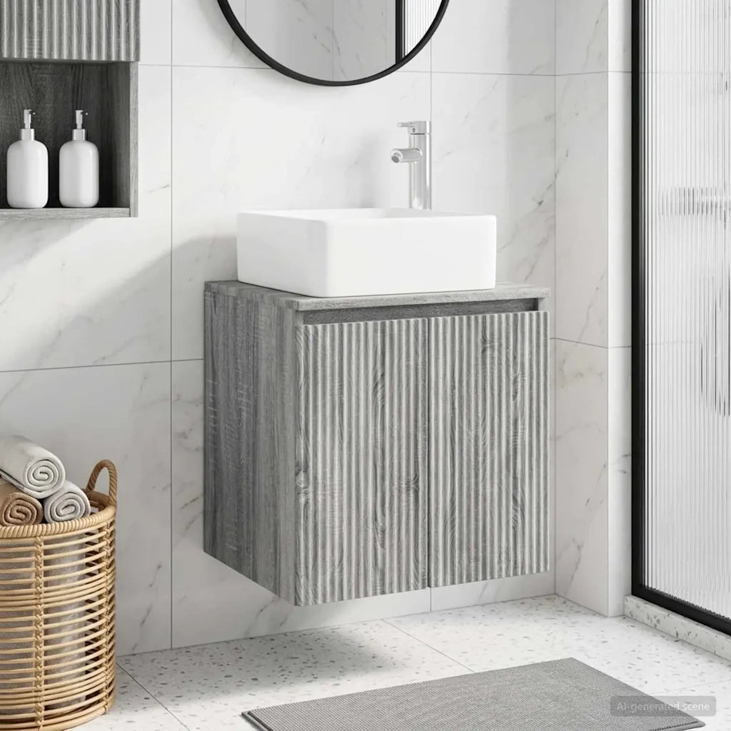 Mobile Lavabo da Parete Sonoma grigio 49,5 x 41 x 63 cm 890408