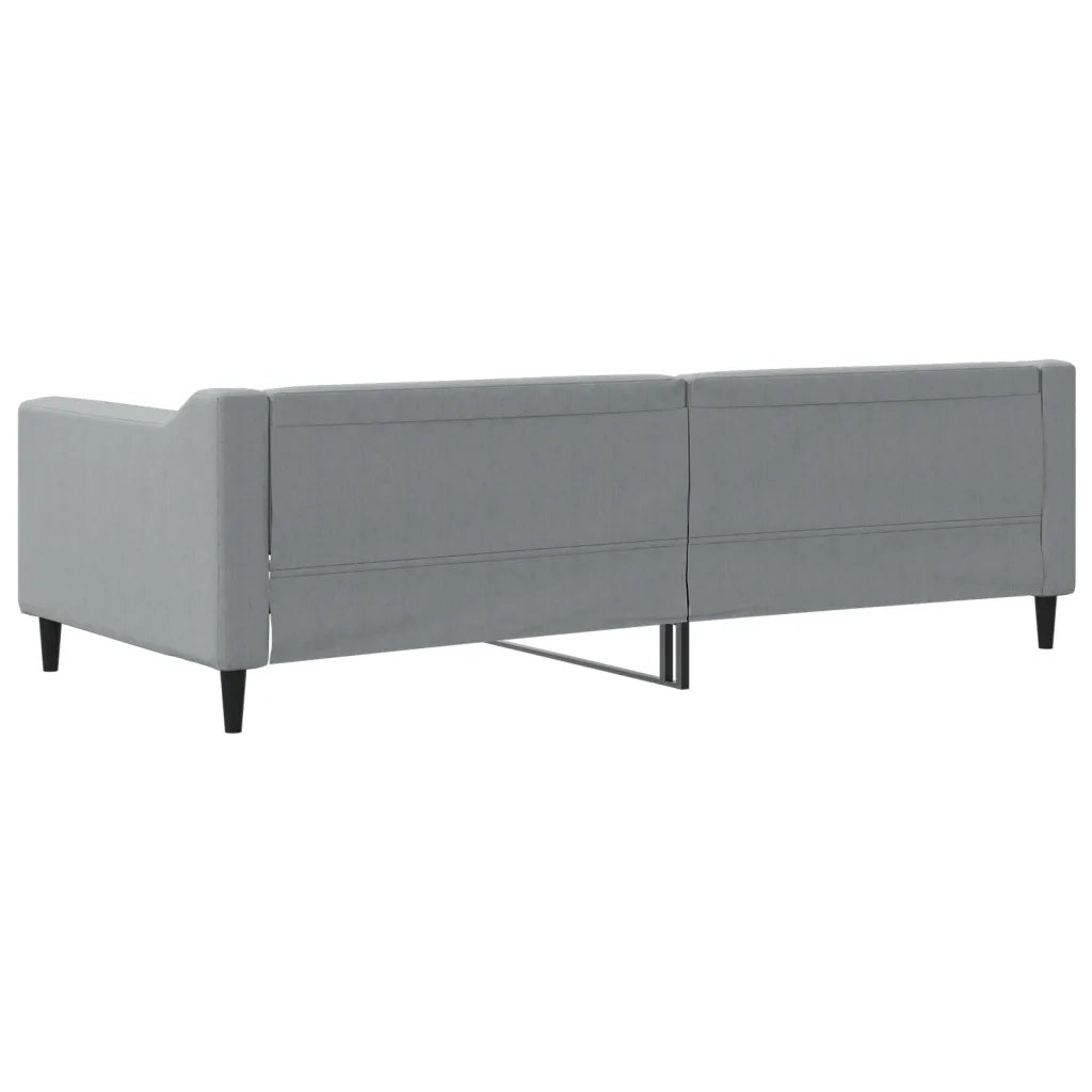 Letto singolo | Letto per adulti | Letto da Giorno Grigio Chiaro 90x200 cm in Tessuto