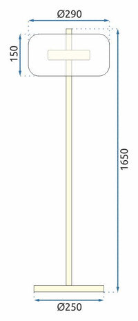 Lampada Da Terra A Led APP749-1F Oro