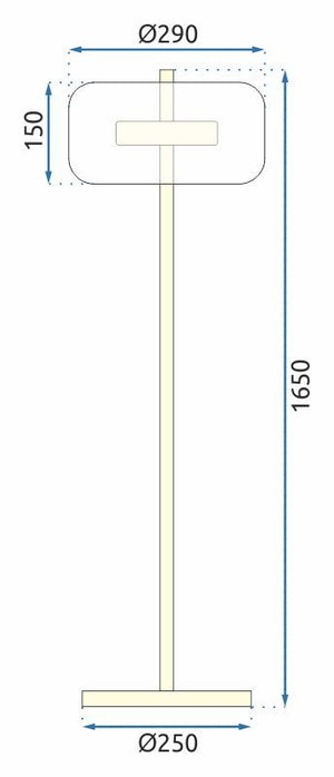 Lampada Da Terra A Led APP749-1F Oro